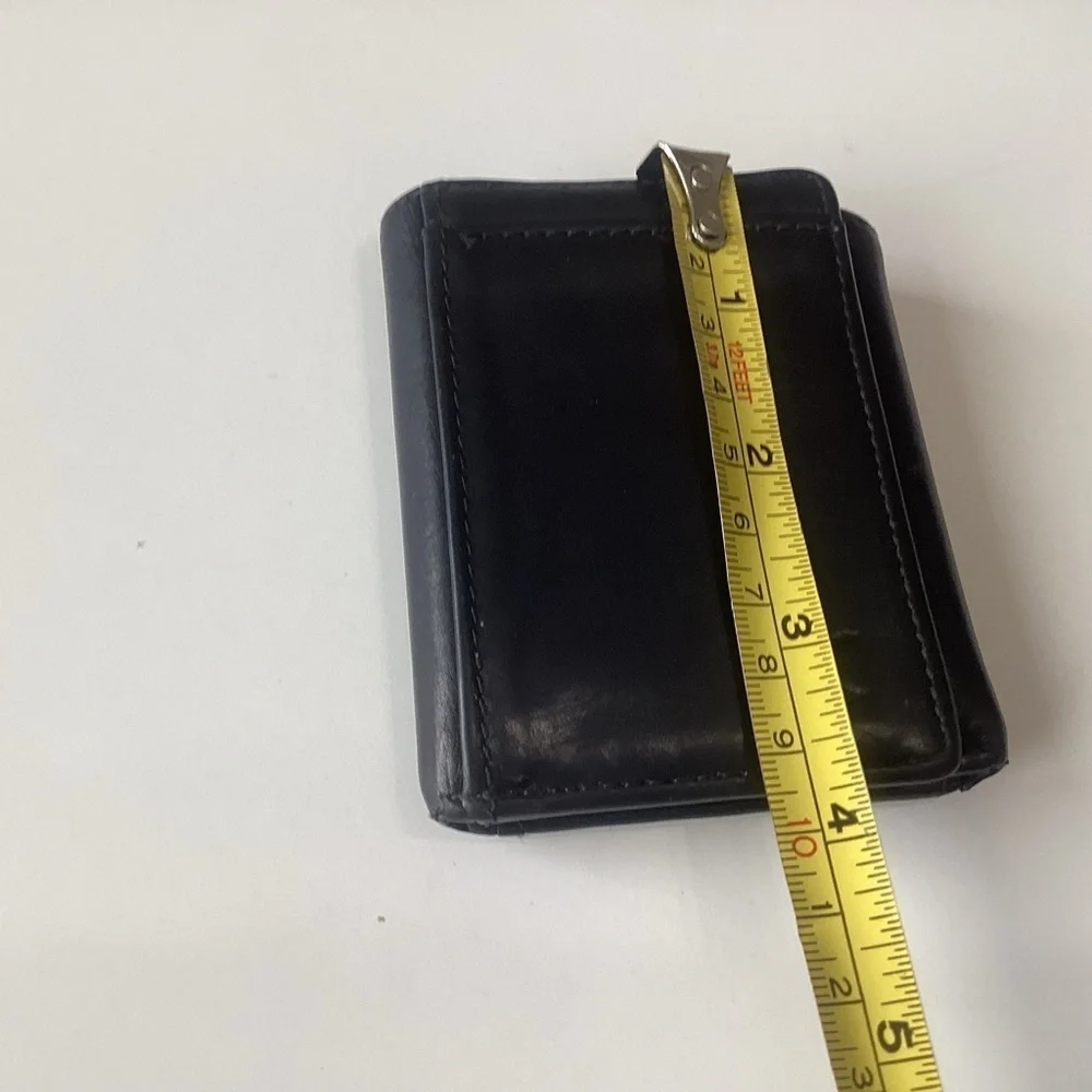 Eddie Bauer Black Leather trifold Wallet